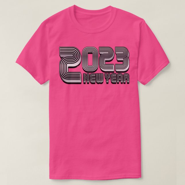 Camiseta Texto plateado de Año Nuevo 2023 (Diseño del anverso)