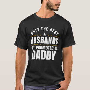 Camiseta Texto promocionado a papi blanco
