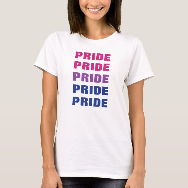 Camiseta Texto repetido del Personalizable del Orgullo Bise (Anverso)