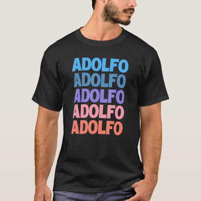Camiseta Texto repetido moderno Adolfo (Anverso)