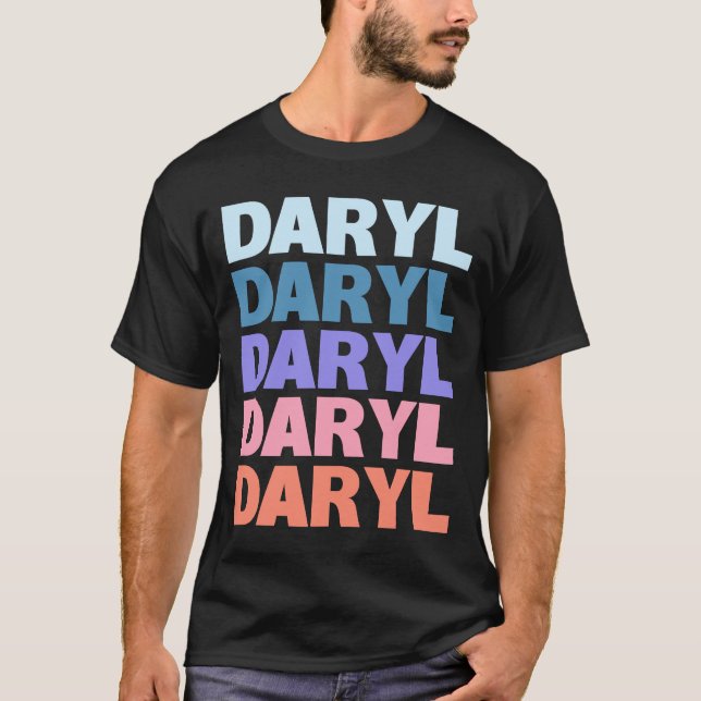 Camiseta Texto repetido moderno Daryl (Anverso)