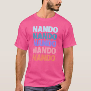 Camiseta Texto repetido moderno Nando
