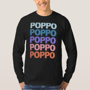 Camiseta Texto repetido moderno Poppo Abuelo