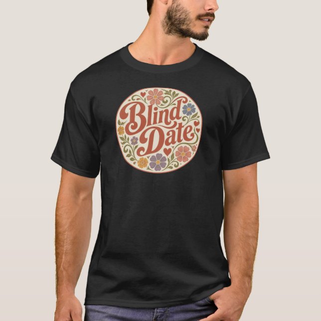 Camiseta Texto retro a ciegas (Anverso)