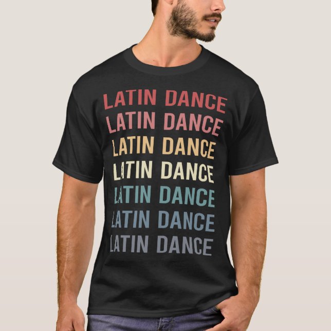 Camiseta Texto Retro Baile Latino (Anverso)