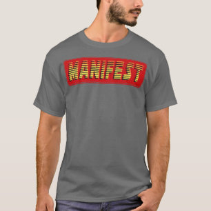 Camiseta Texto retro de cosecha de tinta de manifiesto
