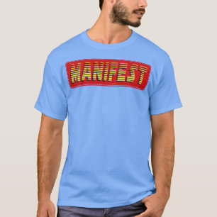 Camiseta Texto retro de cosecha de tinta de manifiesto
