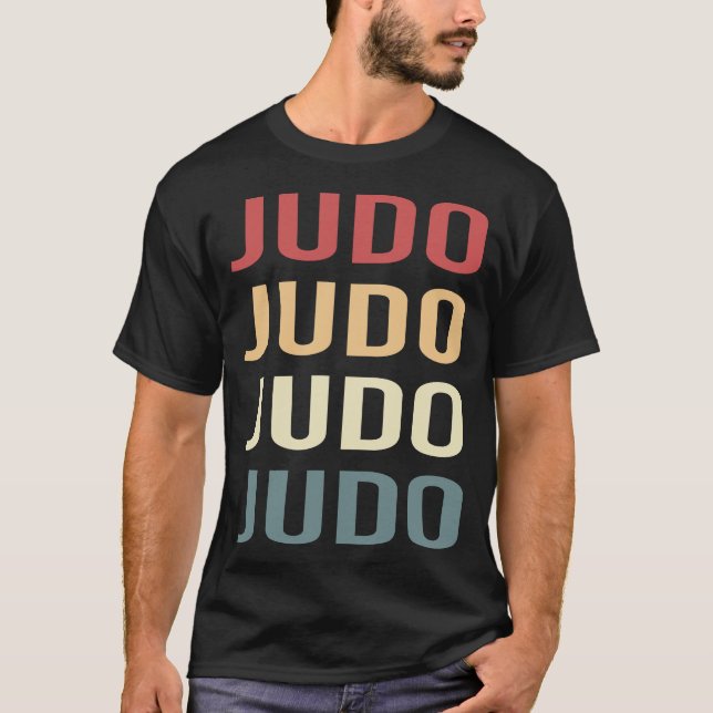 Camiseta Texto Retro de Judo (Anverso)