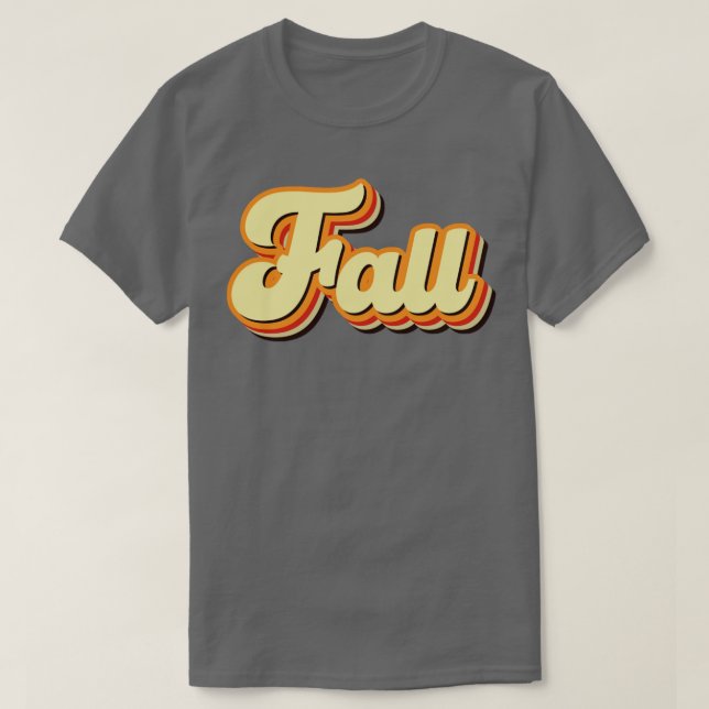 Camiseta Texto Retro de Otoño (Diseño del anverso)