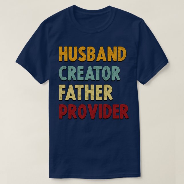 Camiseta Texto retro de proveedor de padre creador de marid (Diseño del anverso)