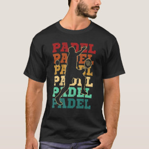 Camiseta Texto Retro Genial Silueta Padel