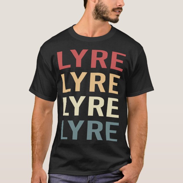 Camiseta Texto Retro Lira (Anverso)