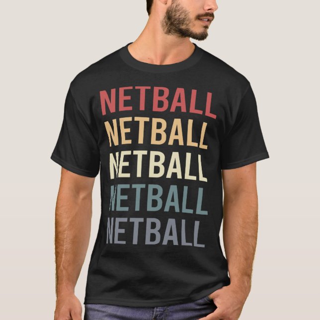 Camiseta Texto Retro Netball (Anverso)