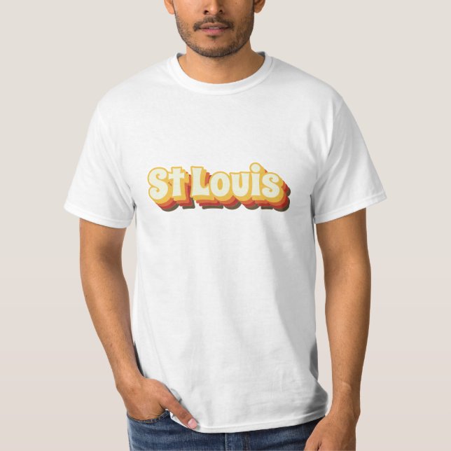 Camiseta Texto retro vintage de St Louis (Anverso)