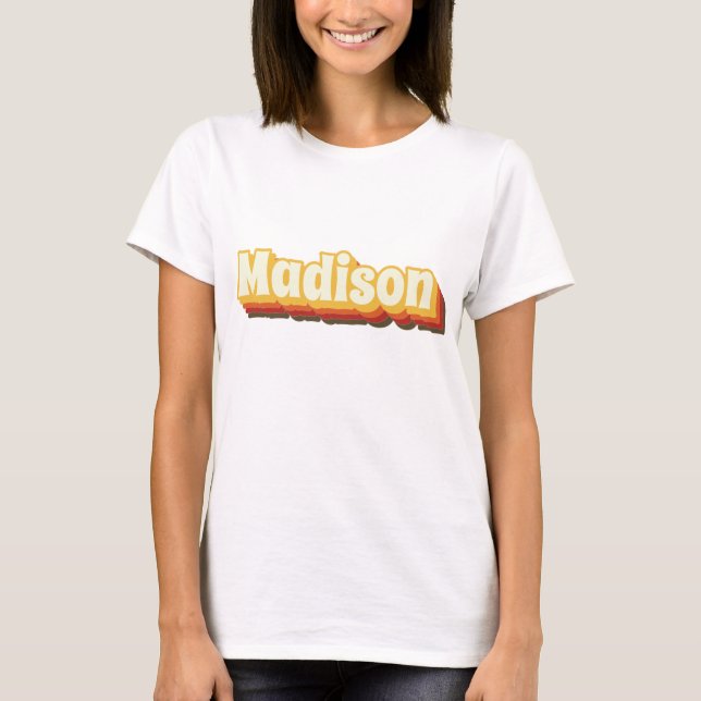 Camiseta Texto Retro Vintage Madison (Anverso)