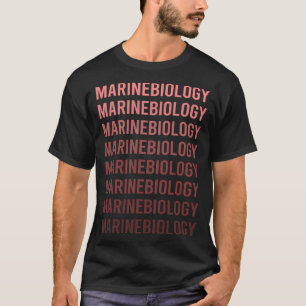 Camiseta Texto Rojo Biólogo Biología Marina