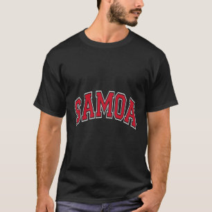 Camiseta Texto rojo estilo variación de Samoa