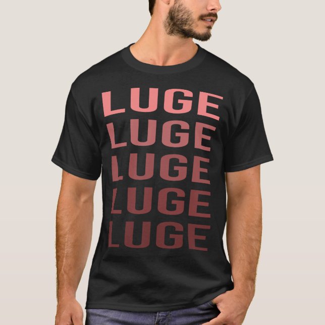 Camiseta Texto Rojo Luge Luger (Anverso)
