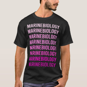 Camiseta Texto Rosa Biología Marina Biólogo