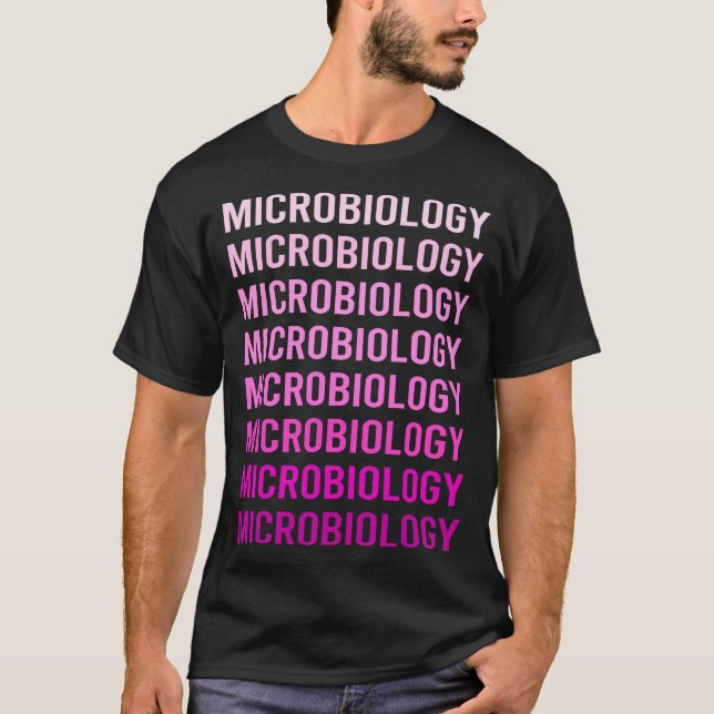 Camiseta Texto Rosa Microbiología Microbiólogo (Anverso)