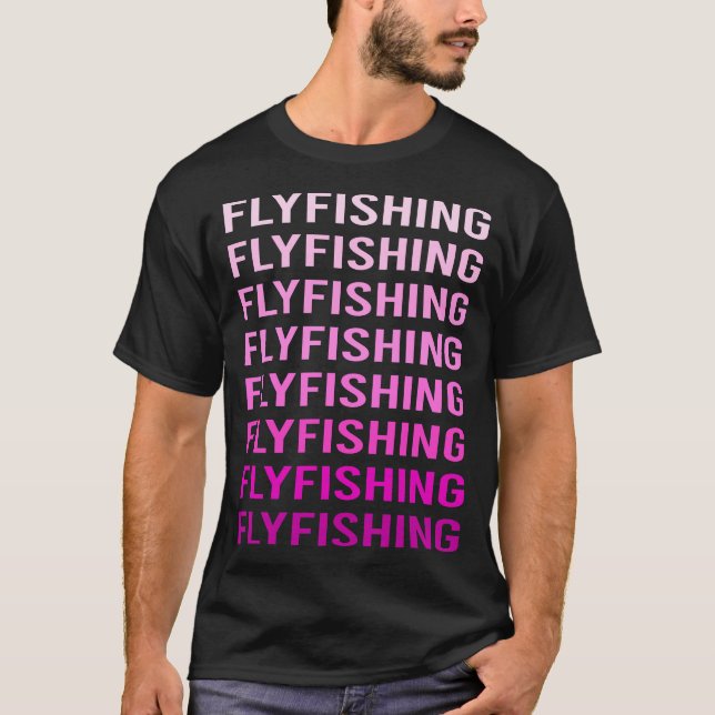 Camiseta Texto Rosa Pesca con Mosca (Anverso)