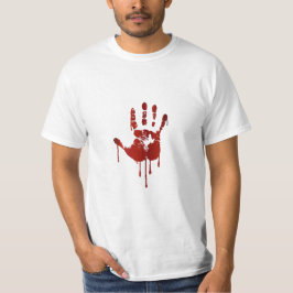 Camiseta Texto sangriento de la mano el | de Halloween en