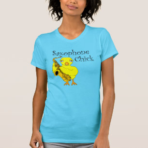 Camiseta Texto saxofón de pollo