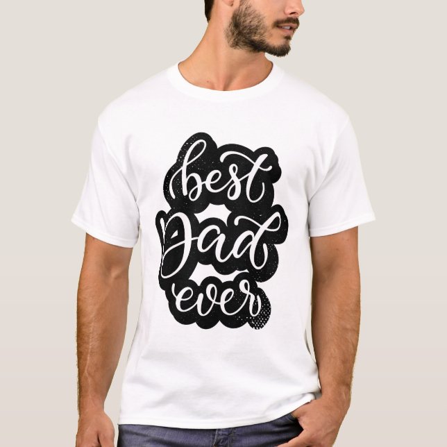 Camiseta Texto simple mejor papá jamás regalos únicos para  (Anverso)