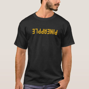 Camiseta Texto sutil de piña al revés