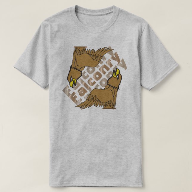 Camiseta Texto triple de la cetrería (Diseño del anverso)