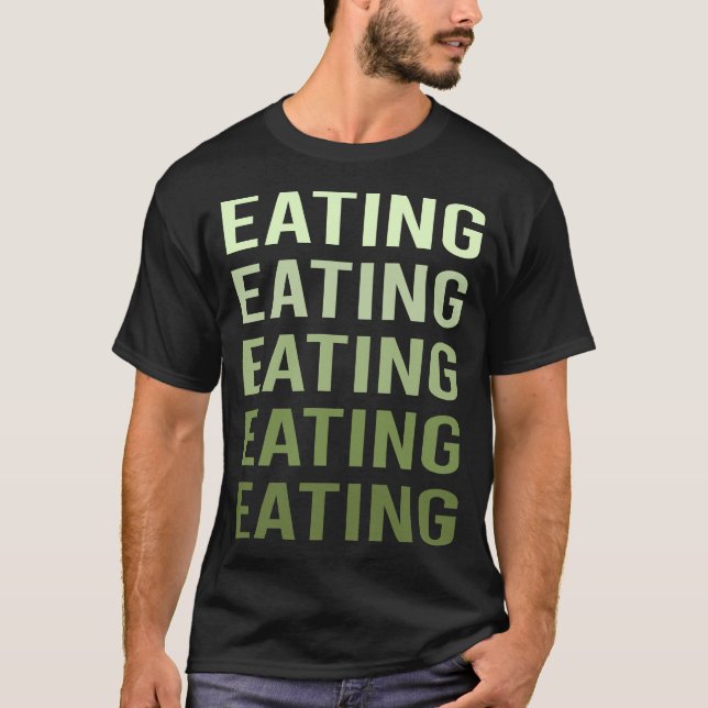 Camiseta Texto verde Comer (Anverso)