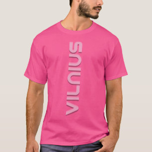 Camiseta Texto vertical Vilnius
