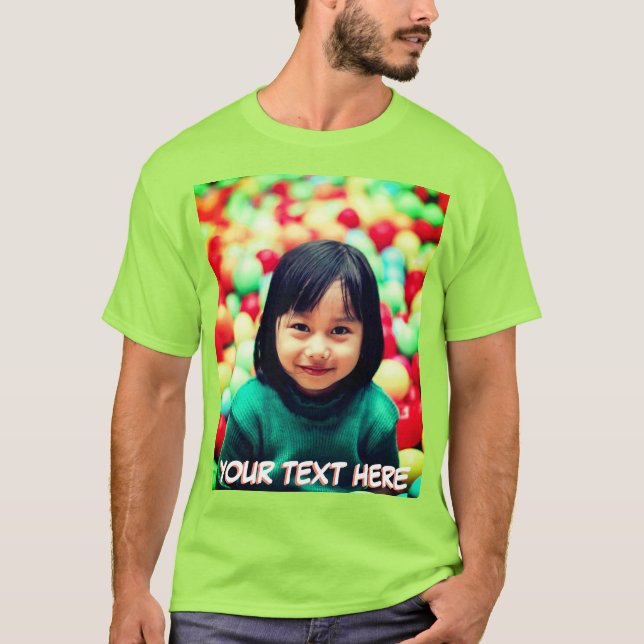 Camiseta Texto y foto personalizados (Anverso)