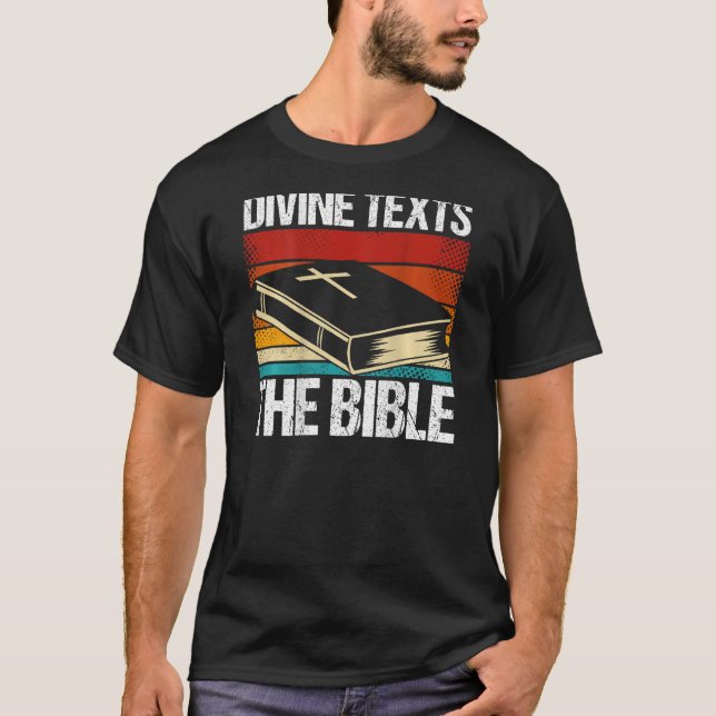 Camiseta Textos Divinos La Biblia De Huella Trasera (Anverso)