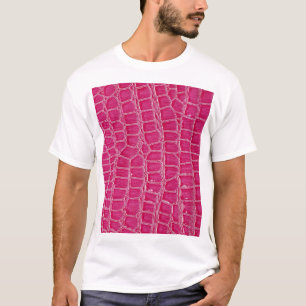 Camiseta Textura con patrones de ligador rosa