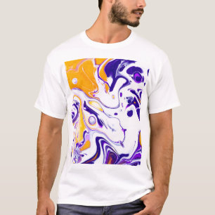 Camiseta Textura de arte fluido: pinturas giratorias.