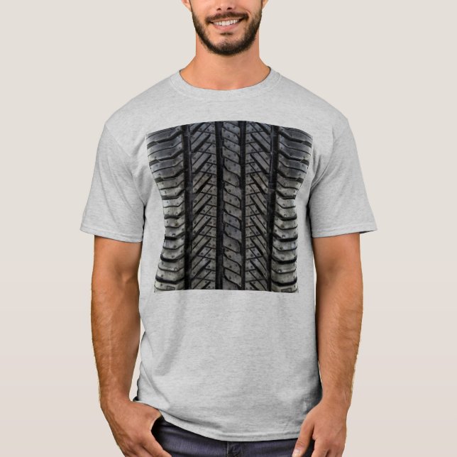 Camiseta Textura de automoción estilo neumático de caucho (Anverso)
