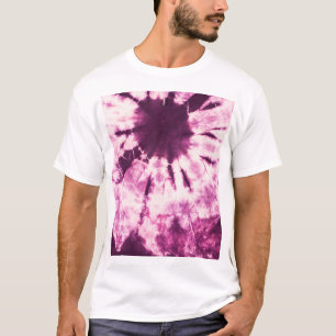 Camiseta Textura de Batik de tinta morada