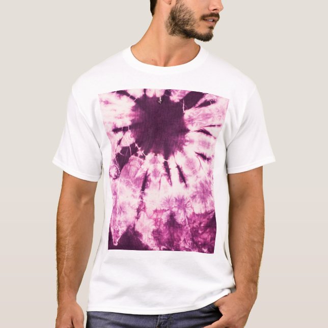 Camiseta Textura de Batik de tinta morada (Anverso)