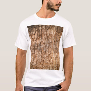 Camiseta Textura de corteza de árbol, fondo de madera natur