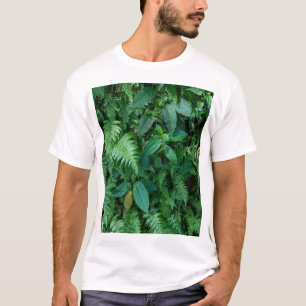 Camiseta Textura de follaje de hierba verde