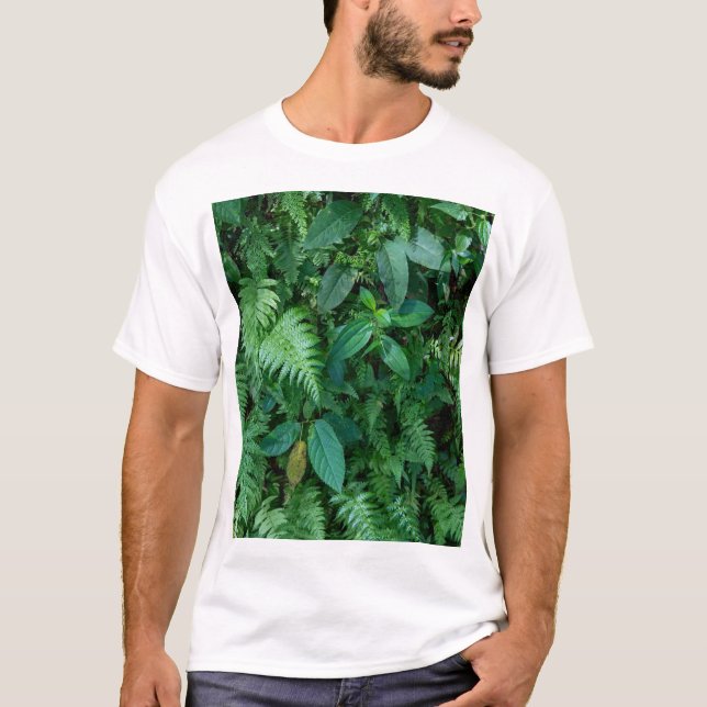 Camiseta Textura de follaje de hierba verde (Anverso)