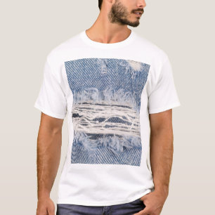 Camiseta Textura de jeans desvergonzados