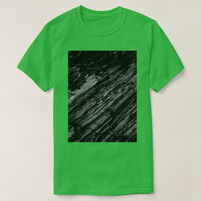 Camiseta Textura de la naturaleza obsidiana (Diseño del anverso)