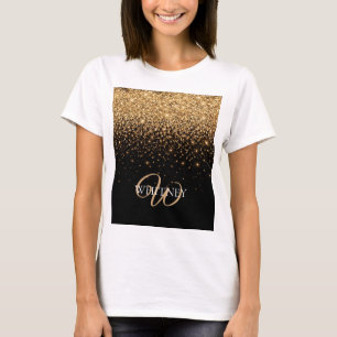 Camiseta Textura de lujo elegante con destellos de oro