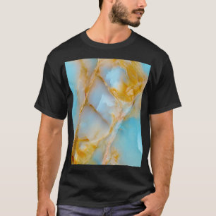 Camiseta Textura de mármol, interior de ónice colorido.