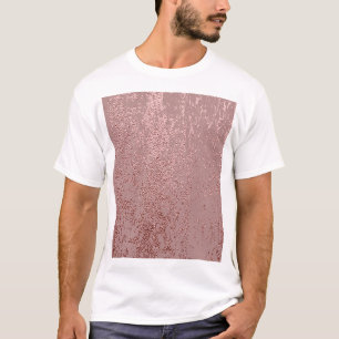 Camiseta Textura de oro metálico, cuarzo rosa.
