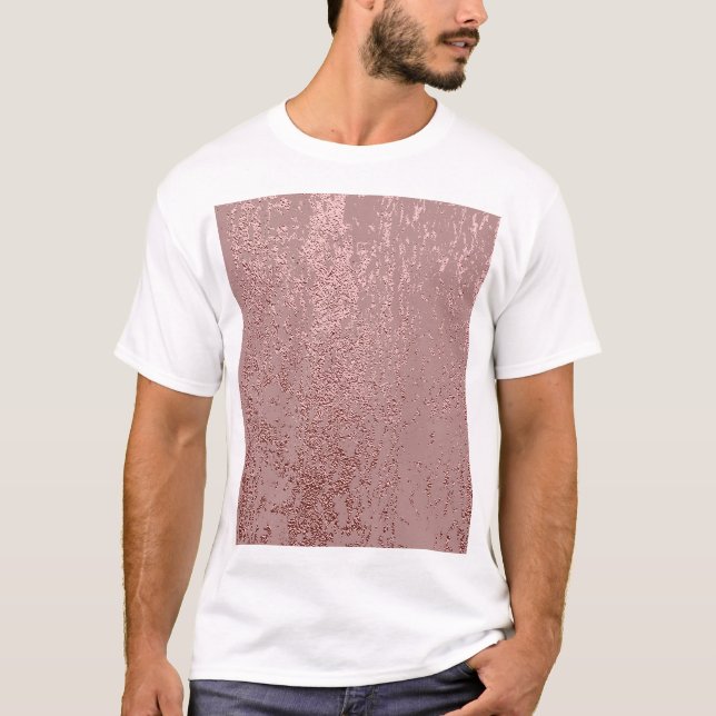 Camiseta Textura de oro metálico, cuarzo rosa. (Anverso)