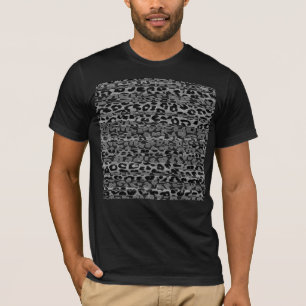 Camiseta Textura de piel de leopardo de patrón de cosecha