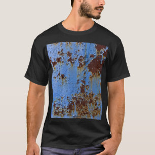 Camiseta textura de pintura metalizado y azul.